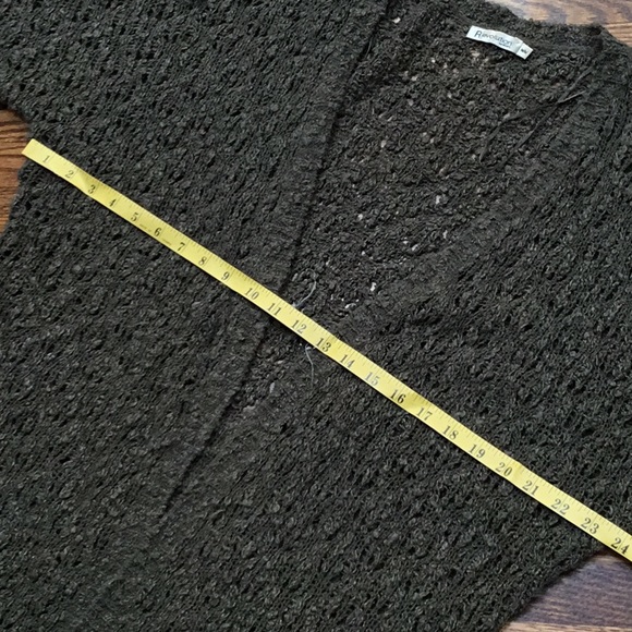 Revolution Olive Green Popcorn Crochet Cardigan - Picture 5 of 10